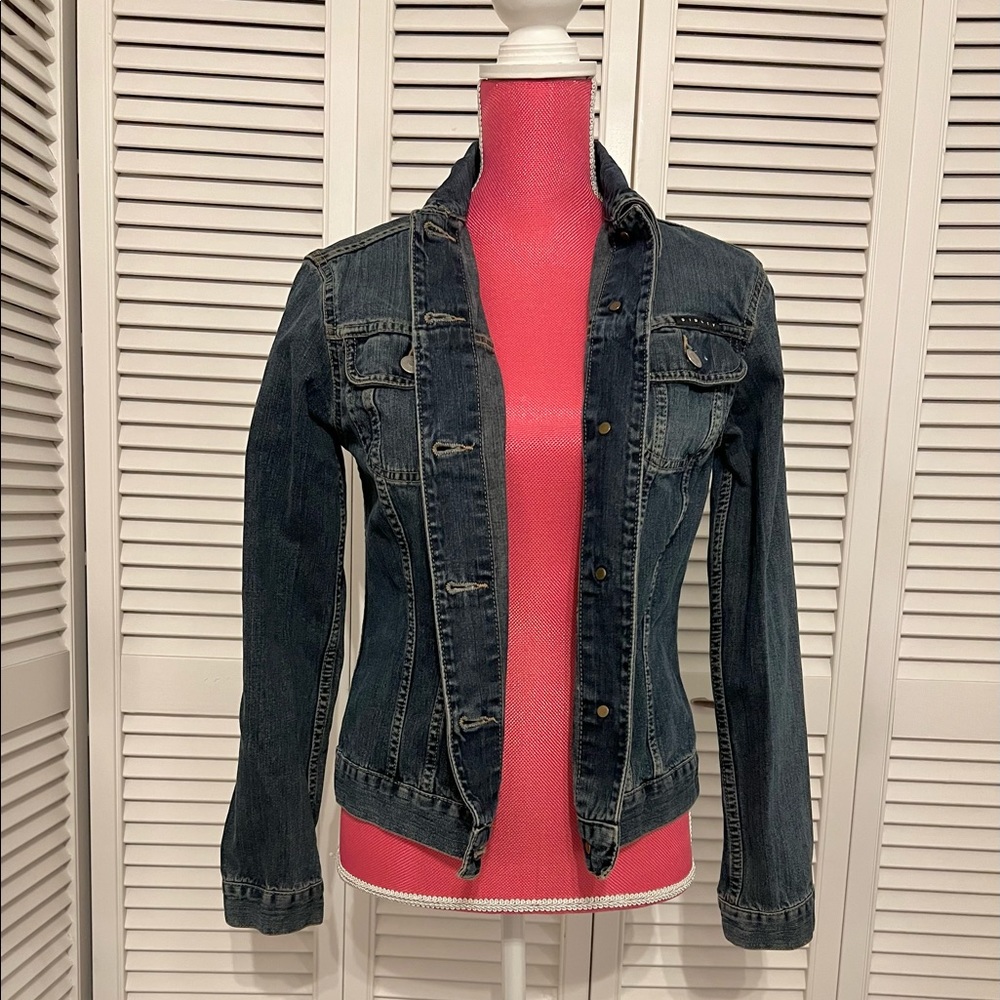 Vintage Look Denim Jacket, by Sisley (S) - Picture 5 of 15